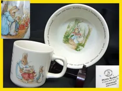 ウェッジウッド WEDGWOOD ピーターラビット 英国製 マグカップ ボウルプレート セット 皿 洋食器 Peter Rabbit 陶器 レア 美品 必見