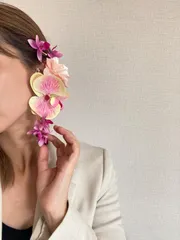 オーダー用　イヤーカフ　アーティシャルフラワー