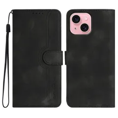 手帳型 手帳型 スタンド機能 ケース iPhone15 ケース ケース ケース マグネット式 アイフォン15 iPhone iPhone 15 15 スマホケース シェイプ 携帯カバー 帽子 財布型 iphone15 - Gedurya ブラック
