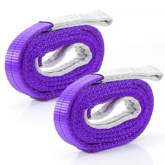 『人気商品』長さ2M 幅30mm 使用荷重1000kg ポリエステル製 安全ロープ 荷吊りベルト スリングベルト 牽引工具 道具 園芸 JiiinMiiin 出荷 引越し【2本セット】