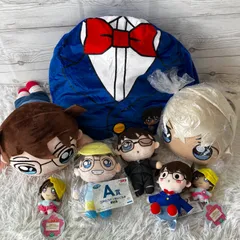 名探偵コナン  ぬいぐるみ  8点セット  寝そべり安室  寝そべりコナン  未開封  ラッキーくじA賞  グッズセット  クッション  安室透  88