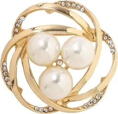 TIGLOSS ティグロス ブローチ コサージュ パール 卒業式 入学式 セレモニー ゴールド フォーマル ジャケット スーツ ギフト 結婚式 お呼ばれ ドレス パーティー ピン おしゃれ 5種 専用BOX付(インフィニティ)