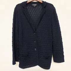 #anc レリアン Leilian ジャケット 46 ネイビー イタリア製 VITTPRIO 大きいサイズ レディース [795373]