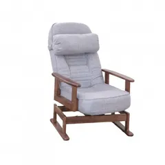 【新品・4営業日で発送】サン・ハーベスト 折りたたみ式 木肘回転高座椅子 SP-823R(C-01) GY (1816952)のサムネイル