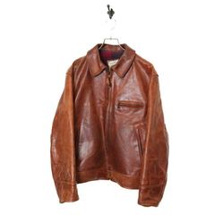 USED SAM WALKER HORSE LEATHER JACKET/L