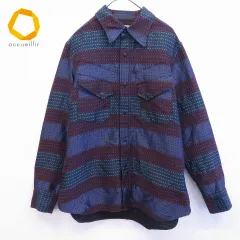 完売品　BEAMS マチュアリー　ペイズリーハーフジップシャツ ドローストリング 完売品 BEAMS マチュアリー ペイズリーハーフジップシャツ