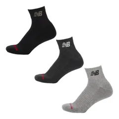 ニューバランス 靴下 3足組 メンズ レディース newbalance ミッドレングス3Pソックス 23-29cm  カラーソックス NBロゴ 3色組 くつ下  スポーティ ソックス 男女兼用 ブラック ライトグレー ダークグレー  /LAS55637-AS1