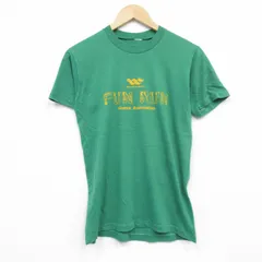 S/古着 半袖 ビンテージ Tシャツ メンズ 80s FUN クルーネック 緑 グリーン 25sep10 中古
