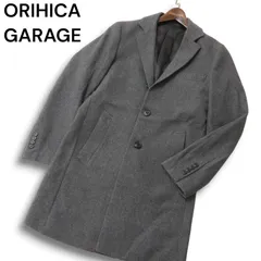 ORIHICA GARAGE オリヒカ 秋冬 メルトン ウール★ チェスター コート Sz.S メンズ グレー