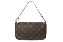 極美品 LOUIS VUITTON ルイヴィトン アクセサリーポーチ ポシェットアクセソワール M51980 モノグラム ブラウン 中古 4c076592