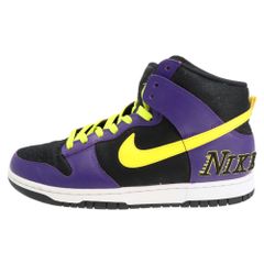 NIKE (ナイキ) DUNK HIGH COURT PURPLE LAKERS ダンク ハイ コートパープル レイカーズ ハイカットスニーカー ブラック/パープル US8.5/26.5cm DH0642-001