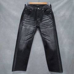 Levi's リーバイス 00's OLD 03501-06 後染め ブラック ヴィンテージ加工 ストレート デニムパンツ size.W30 L32 フィリピン製 ヒゲ 美品
