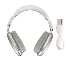 ヘッドフォン　ワイヤレス　Bluetooth　音楽　P9　大人気　新品　ホワイト　シルバー　軽量　簡単接続　動作確認済み　ノーブランド