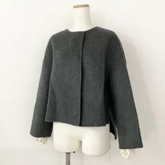 8j17 《未使用保管品》定価￥73,700 ADORE アドーア 2トーン リバージャケット 531-9250003 36 グレー カシミヤ混 CASHMEREのサムネイル