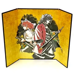 【中古】紙製品 冨岡義勇＆錆兎 ミニチュア屏風 「WEBSHOPくじ 鬼滅の刃 柱稽古編 第二話『水柱・冨岡義勇の痛み』柱描き下ろしイラスト」 A賞
