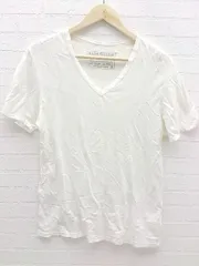 ◇ nano universe ナノユニバース 半袖 Vネック Tシャツ カットソー サイズM オフホワイト系 メンズ  【1002800919581】