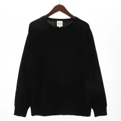 スリードッツ three dots ニット セーター 長袖 クルーネック プルオーバー 黒 ブラック L ■OSのサムネイル