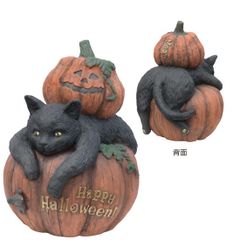 ラスト一点！！ハロウィンオーナメント　キャット　オブジェ　猫　ハロウィンパーティ　庭　玄関　インテリア　かぼちゃ　ハロウィン