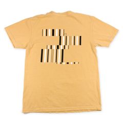 グリッチ ビデオ エフェクト Tシャツ （イエロー・Mサイズ）オリジナル グラフィックTシャツ