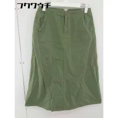 ◇ Ray BEAMS レイ ビームス 膝下丈 フレア スカート サイズ0 カーキ レディース 【中古】 【1106080002718】