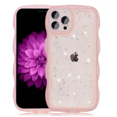【新着商品】キラキラ かわいい クリア tpuソフトケース 薄型 ケース 傷防止背面 滑り止め 指紋防止 Pro ストラップホール付き スマホケース 13 アイホン13プロ カバー iPhone (ピンク iPhone13 YUYIB Pro 6.1)