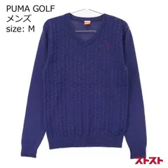 PUMA GOLF プーマゴルフ ニットセーター 総柄 パープル系 M ［240001917528］