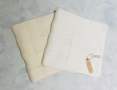 【新品・未使用】（今治タオルブランド）コンテックスワッフルボーダーバスタオル 2色セット