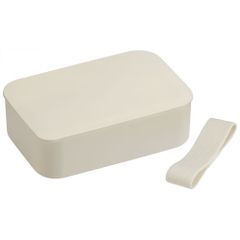 塗り 弁当箱 500ml(中子:200ml)　スモーク ベージュ　ランチボックス お弁当箱 1段 一段 ランチ 電子レンジ対応 食洗機可 遠足 ピクニック 
