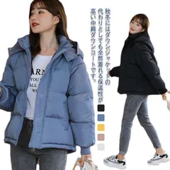 中綿コート 冬アウター ダウン風ジャケット 韓国風 シンプル 中綿ジャケット レディース ショート コート フード付き 防寒着 ゆったり 大きいサイズ 冬服 軽量 中綿ジャケット 可愛い 着やせ きれ v3Ih412