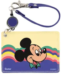 ミッキー プラスチックカード スケーター(Skater) リール付き パスケース カードケース