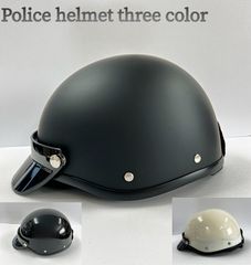 ハーフヘルメット 【送料込み】ポリス レトロ ファッションヘルメット