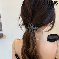 ヘアアクセサリー ヘアクリップ ヘアカフ ポニーフック メタル おしゃれ スタイリッシュ カジュアル クール ポニー ヘアアレンジ 韓国 韓国っぽ lupis ルピス v2565
