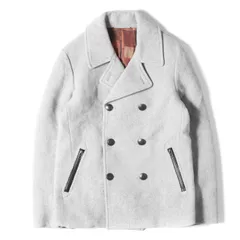 roar ロアー コート サイズ:3 裏地パッチワーク柄 メルトンウール Pコート PILE CUT LIKE MELTON COAT グレー アウター ジャケットのサムネイル