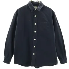 BEAMS ビームス 長袖 コットンシャツ S ネイビー メンズ 古着