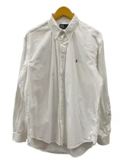 POLORALPH LAUREN (ポロラルフローレン) 長袖シャツ ボタンダウンシャツ 胸部刺繡入り 16 1/2 ホワイト メンズ/078