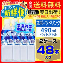アクエリアス 冷凍PET 490ml 24本x2ケース計48本/080118C2