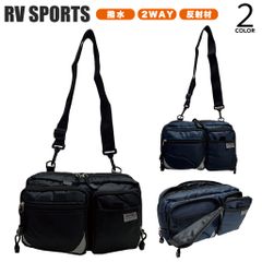 【多機能2WAYウエストバッグ】RV SPORTS アールブイスポーツ メンズ レディース 軽量 撥水 ショルダー兼用 反射素材付き スポーツ アウトドア トラベル対応 3F02-00