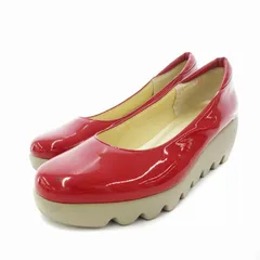 ヒルズアベニュー赤いウェッジヒールパンプス ヒルズアベニュー赤いウェッジヒールパンプス