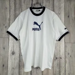 OLD PUMA 90s プーマ リンガーネック 半袖 Tシャツ TEE M