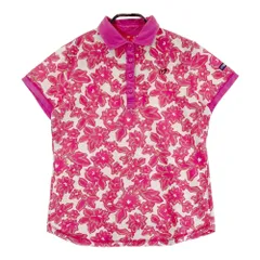 サイズ：2 MASTER BUNNY EDITION マスターバニーエディション  半袖ポロシャツ 花柄 ピンク系 [240101459496] ゴルフウェア レディース ストスト