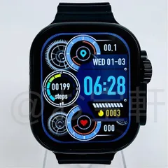 【2025新機能】Smart Watch Ultra 9 スマートウォッチ 2.09インチ 大画面 高性能 通話 音楽 スポーツ 血中酸素 心拍数 睡眠 健康管理 Android 対応 メンズ レディース (ブラック)のサムネイル