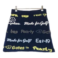 サイズ：1 PEARLY GATES パーリーゲイツ ; 2025年モデル ウール混 ニットスカート 総柄 ネイビー系 [240101505333] ゴルフウェア レディース ストスト