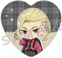 ダンガンロンパ 真宮寺是清 ハート型アクリルバッジ 受注生産 エビデン