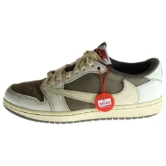 NIKE (ナイキ) ×TRAVIS SCOTT AIR JORDAN 1 LOW OG REVERSE MOCHA トラヴィススコット エアジョーダン1 ローカットスニーカー US7.5/25.5cm DM7866-162