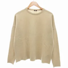 アスペジ ASPESI 美品 クルーネックニット セーター 長袖 リブ 38 ベージュ /JSのサムネイル
