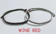 小花柄ミサンガ 2本セット (WINE RED) 画像5枚目▶︎色番号㉒