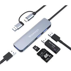【2024 高性能版】USB 集?器 5合1 Type C 集?器 ?展?配器 [USB 3.0 / SD&TF] MacBook Pro Air/Galaxy S20 / note 20 / ChromeBook/Surface Go/Pro7/Mate 1