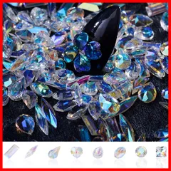 【特価商品】160個 ネイル ラインストーン キラキラ AB色 特殊 大粒 ネイル クリスタル 8種類 大容量 ネイルシールセット ネイルパーツ ストーン オーロラ クリア 立体 ネイルストーンパーツ ネイルラインストーン 3Ｄネイルデザインパーツ キラキラオ