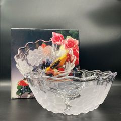 ★未使用品★SOGA 深皿 ボウル ぶどう グレープ ガラス★