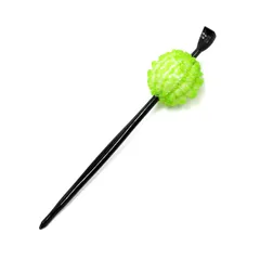 髪飾り 成人式 振袖 前撮り 袴 玉簪 玉かんざし 黄緑 黒 ちりめん風 鹿の子絞り ネオンカラー 簪 小さい かわいい 粋 花魁 舞 No.10-4879